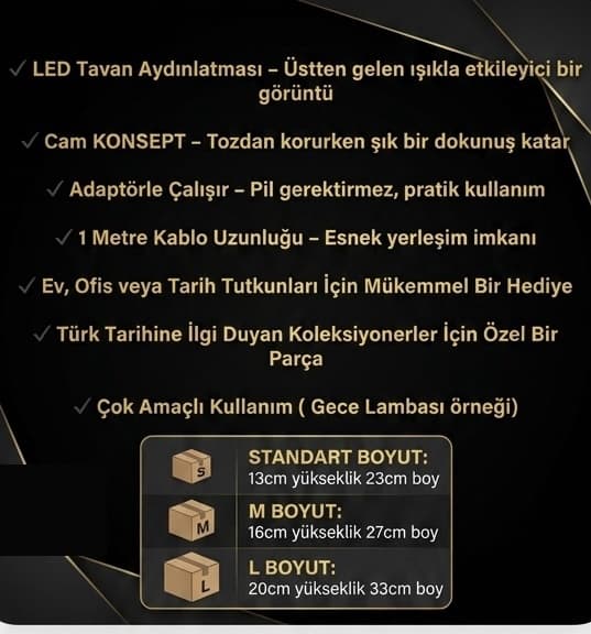 LED ışıklı cam konsept figür özellikleri